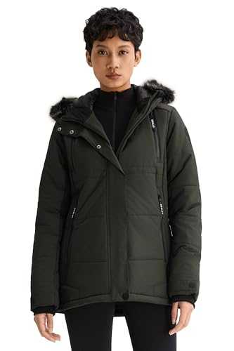 Orolay Women's Winter Warm Jacket Hooded Mountain Parka with Faux Fur