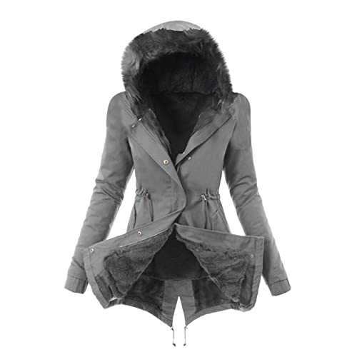 Womens Waterproof Coat Coats for Women Womens Parka Coat Womens Faux Fur Coat Women Peacoat Jacket Womens Rain Jackets with Hood Long Puffer Coats for Women Ladies Utility Jacket Sherpa Fleece