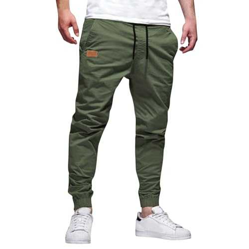 Rrongwn Men's Chino Trousers, Stretch Men's Cargo Trousers, Casual Casual Trousers, Skinny Slim Fit Work Trousers, Long Suit Trousers with Pockets, Business Trousers, Large Size Fabric Trousers