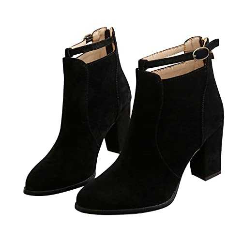 Generisch Fashion with thick ankles and flock material boots heels high women women's boots men waterproof steel toe cap