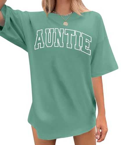 Women Auntie Tshirt Oversize Aunt Shirts Cute Love Heart Tees Fashion Aunt Shirt Funny Short Sleeve Tops