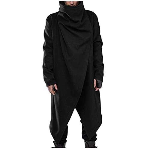Trench coat men's winter jacket, men's jacket, leisure jacket, hooded jacket, sweat jacket, winter coat, slim fit, long elegant wool coat, winter transition coat, men's long wool wind jacket, warm