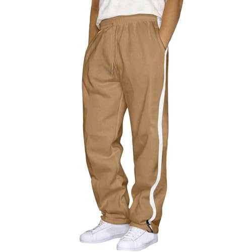 TOPJIAO Work Tracksuit Bottoms Men Work Wear Men Lightweight Cotton Mens Work Trousers Elasticated Waist Electrician Trousers Mens Hiking Trousers Summer Work Trousers Men