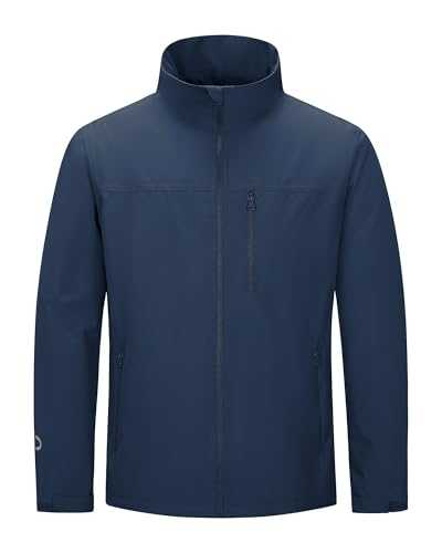 Outdoor Ventures Mens Lightweight Jacket Waterproof Windproof Bomber Jackets Coat Warm Velet Lining Windbreaker for Hiking Running Cycling Golf