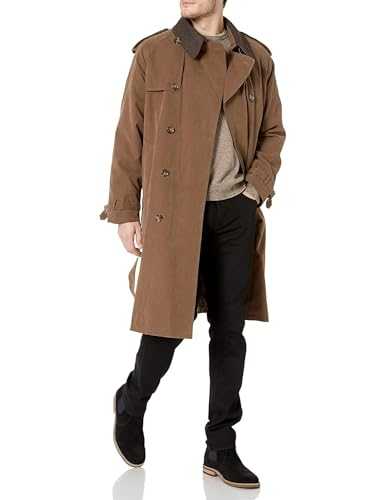 London Fog Men's iconic Trenchcoat, British Khaki, 48 UK