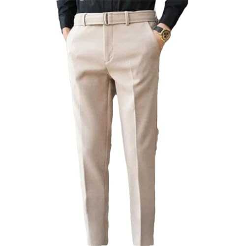 Man Suits Pants Tressed Gray Slim Fit for Men Designer Clothes Classic Trousers
