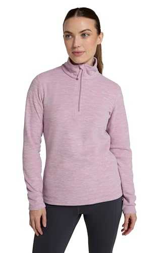 Mountain Warehouse Camber Half Zip Womens Striped Fleece - Lightweight, Warm & Cosy Half Zip Sweatshirt Top - Best for Camping, Outdoors, Travelling & Hiking