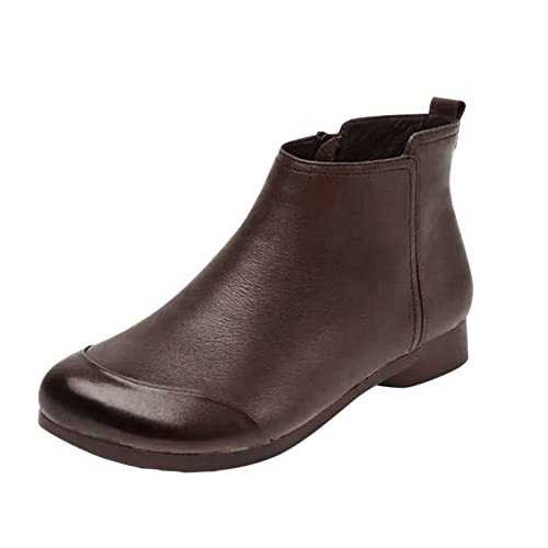 Cowboy Boots Women's Summer Sexy Shoes Small Heel Lace-up Ankle Boots Casual Ankle Boots Chunky Heel Classic Half Boots Flat Ankle Boots Women Black Elegant