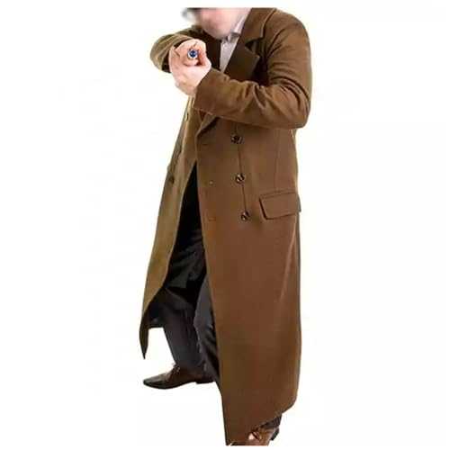 HiFacon Doctor Who 12th Velvet Coat Peter Cosplay Long Wool Costume Coat Time Traveller Costume