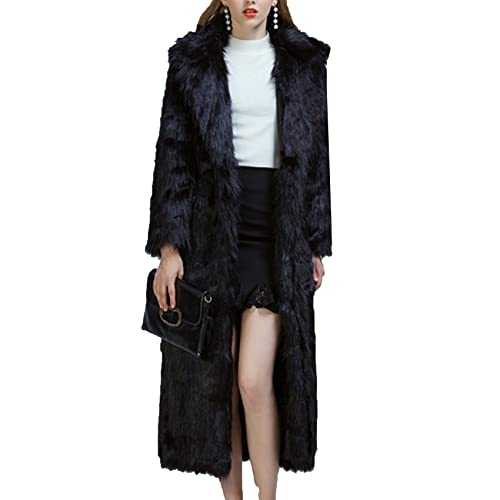 WHZXYDN Fur Faux Fur Fox Fur Super Long Suit Collar Fur Coat