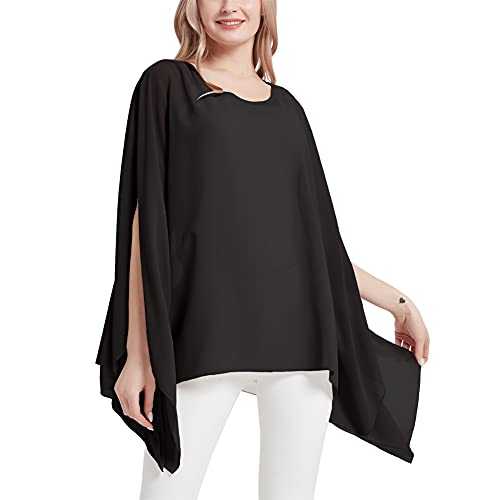 CuteSwan Womens Lagenlook Kaftan Batwing Sleeve Chiffon Blouse Bohemia Loose Floral Blouses Tunic