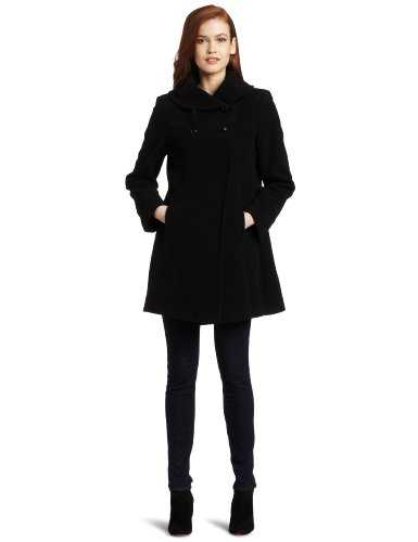 LARRY LEVINE Women's Double Breasted Luxurious Wool Coat