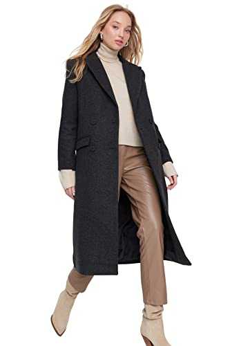 Trendyol Women Regular Double-breasted Lapel collar Woven Coat