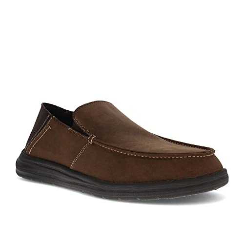 Dockers Mens Ferris Loafer Shoe with 4-Way Stretch, Dark Tan, 8 M