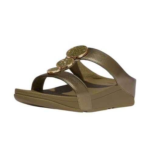 Women's Halo Bead-Circle Wedge Sandal