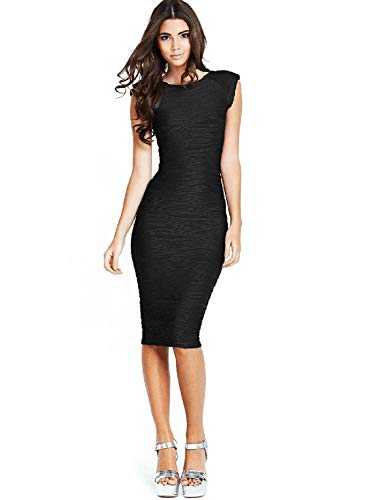 Sophisticated Chic Women Bodycon Dress Office Dress Pencil Dress Professional Dress Church Dress Cocktail Dress Party Dress Holiday Dress Casual Dress Little Black Dress(XXL, Black)
