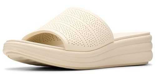 Women's Drift Twist Slide Sandal, Cream Synthetic, 8.5 Wide