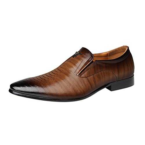 Men's Moccasins Classic Suit Shoes Elegant Shoes Leather Summer Casual Shoes Pointed Patent Leather Shoes Low Top Leather Shoes Fashion Men's Shoes Vintage Oxford Shoes Traditional Costume Shoes Men