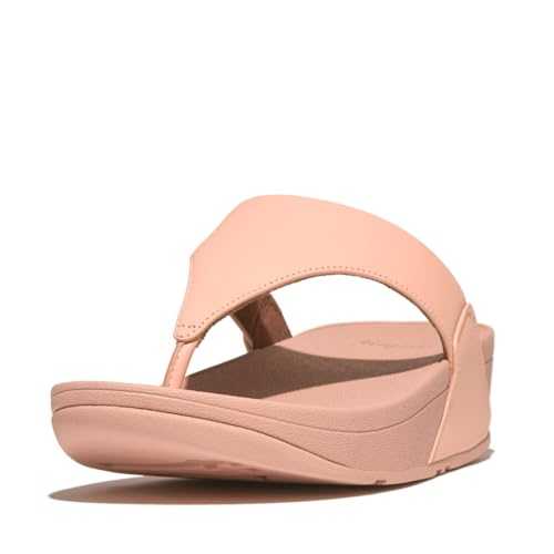 Women's Fit Flop Lulu Leather Toe Thong Sandals in Pink