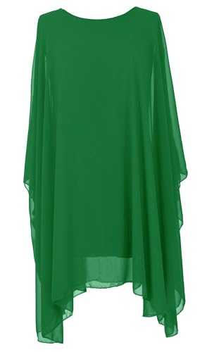 TEXTURE Ladies Womens Italian Lagenlook Batwing Sleeve Flowy Chiffon Kaftan Tunic Top Blouse Dress One Size Plus UK 14-22