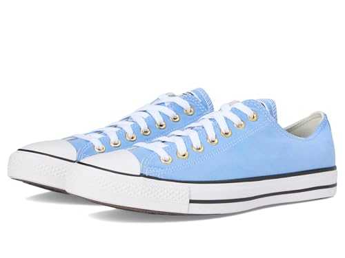 Unisex-Adult Chuck Taylor All Star Low Top Sneaker, Open Sky/White/Gold, 8.5 Women/6.5 Men