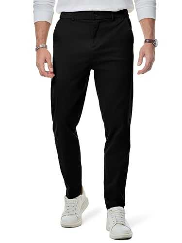 Elegancity Mens Chino Trousers Slim Fit Tapered Leg Dress Pants Cotton Twill Chinos Smart Casual Stretch Pants with Pockets S-3XL