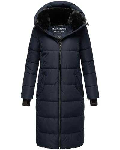 MARIKOO Zuraraa XVI Women's Winter Coat Warm Quilted Coat Long Waterproof with Removable Faux Fur Collar XS-XXL