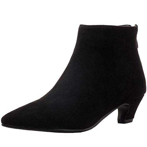 Onewus Women Ankle Chelsea Boots with Kitten Heel
