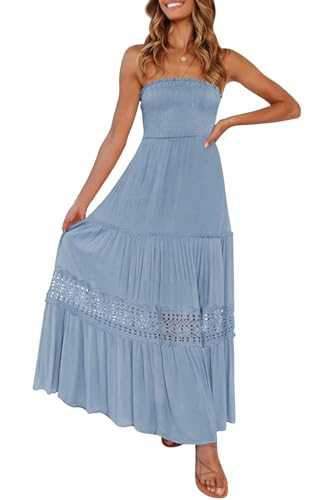 Women's Strapless Maxi Dress A-Line