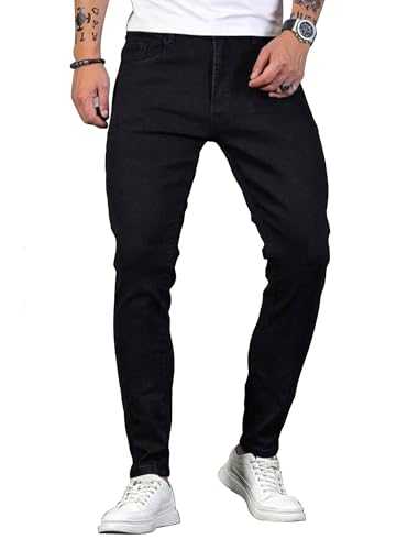 HUNGSON Mens Chinos Slim Fit Stretch Flat-Front Skinny Dress Pants