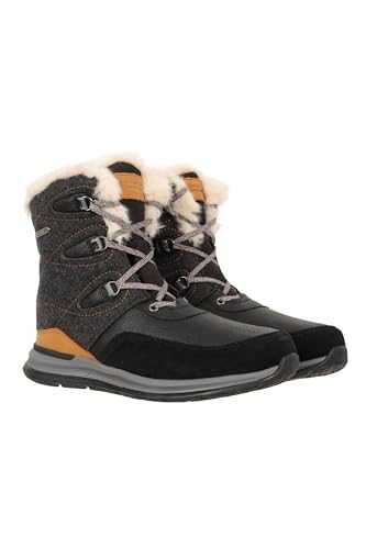 Mountain Warehouse Ice Crystal Womens Snow Boots - Textile Upper Ladies Shoes, Lightweight, Breathable, Thermal Tested, Thinsulate Lined - Best for Winter