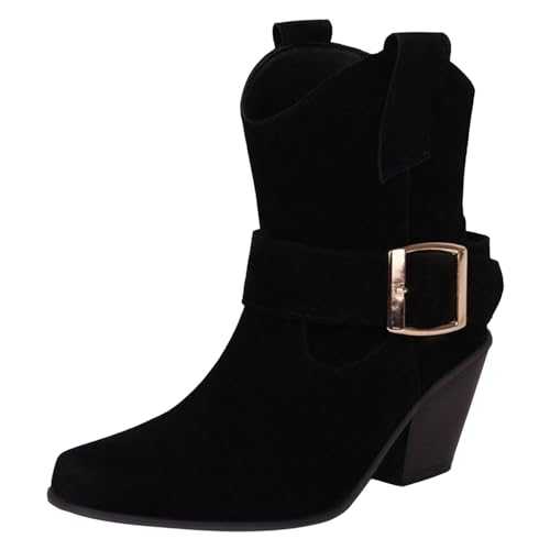 Flat Ankle Boots for Women High Heel Chunky Shoes for Women Extra Wide Fit Black Leather Winter Boots for Women UK Womens Black Shoes Suede Ankle Boots for Women Wide Fit