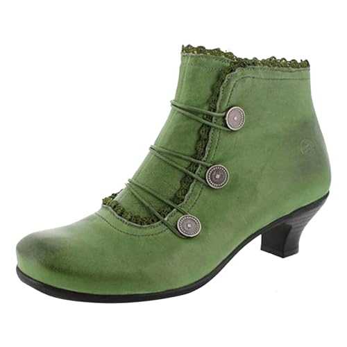 Cowboy Boots Women's Summer Medieval Boots Small Heel Short Shaft Ankle Boots Leisure Cowboy Boots Women Boots Outdoor with Zip Ankle Boots Mini Boots for Women