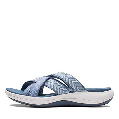 Women's Mira Grove Flat Sandal, Denim Blue Textile, 9 UK