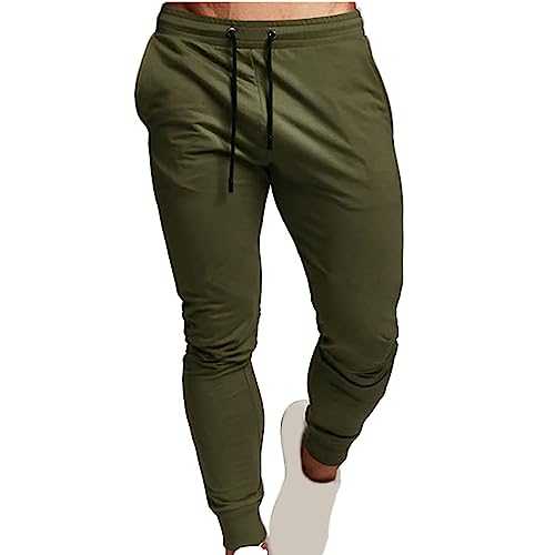 Men's Joggers Sweatpants - Drawstring Mens Activewear Trousers Elastic Waist Slim Fit Tapered Legs Track Pants Gym Pants Outdoor Trousers Bodybuilding Running Breathable & Comfortable