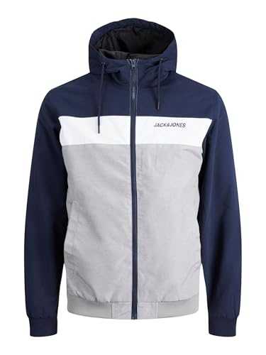 JACK & JONES Men's Jjerush Hood Bomber Noos Short Jacket