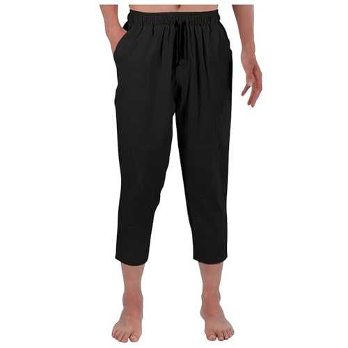 Workwear Trousers Fashion Star Mens Side Pockets Drawstring Elasticated Waist Ankle Length Trousers S-2Xl Mens Tracksuit Bottoms Loose Fit New Mens Stretch Straight Leg Regular Fit Classic
