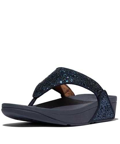 Women's Lulu Glitter Flip Flops, Toe-Post Sandals, Comfortable with Natural Arch Support