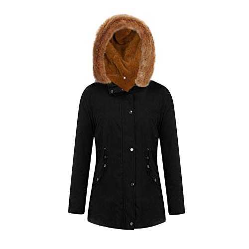 Ladies Coat Winter Warm Thick Long Jacket Hooded Overcoat Women's Long Sleeve Denim Trench Coat Jacket Plus Size Trench Coat 40Th Birthday Gifts for Women Bargains of The Day Sale