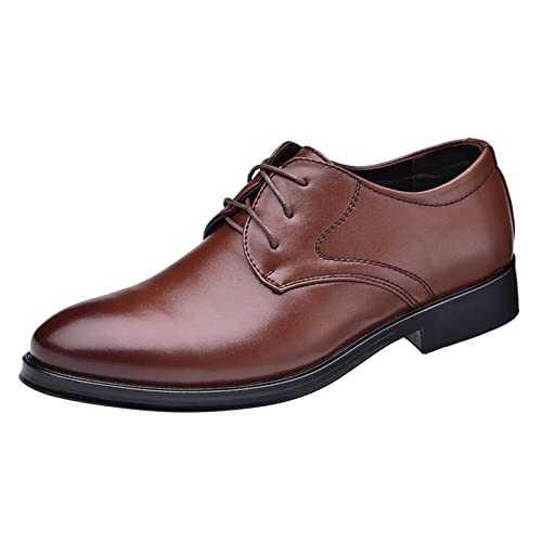 Men's Dress Leather Loafers Shoes Cosy Lace-Up Derbys Brogues Oxford Formal Suit Shoes Slip-On Driving Business Shoes Casual Work Office Comfort Shoes for Husband