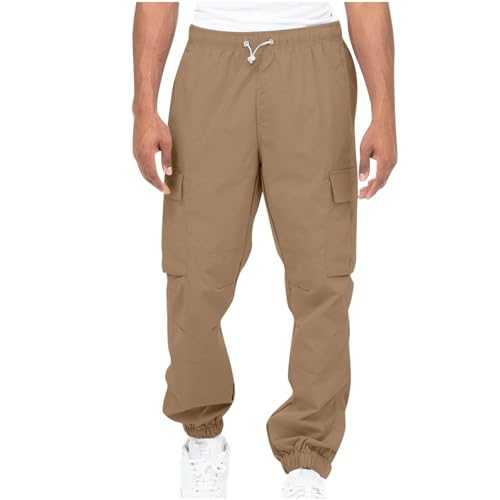 Braces for Men Trousers Heavy Duty Men'S Joggers Sweatpants Cotton Gym Yoga Trousers Drawstrings Elastic Waist Pants Running Work Home Mens Tracksuits Bottoms Loose Fit Jogging Track Lounge