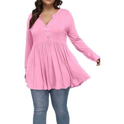Generisch ~2025 Women's Crew Neck T-Shirt Loose Fit Loose Blouse Long Sleeve Top with Glitter Women