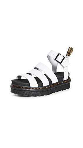 Dr. Martens Women's BLAIRE Sandal, White, 9 UK