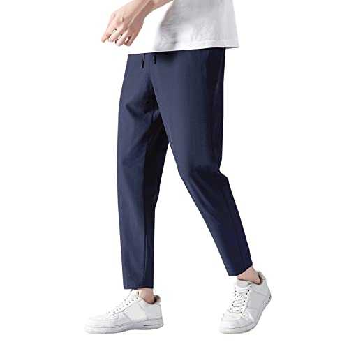 Mens Plus Size Jogging Sweatpants Quick-Dry Breathable Trousers for Men UK Stretchy Drawstring Waist Tracksuit Bottoms with Zip Pockets Gym Training Outdoor Fit Trouser Men's Joggers