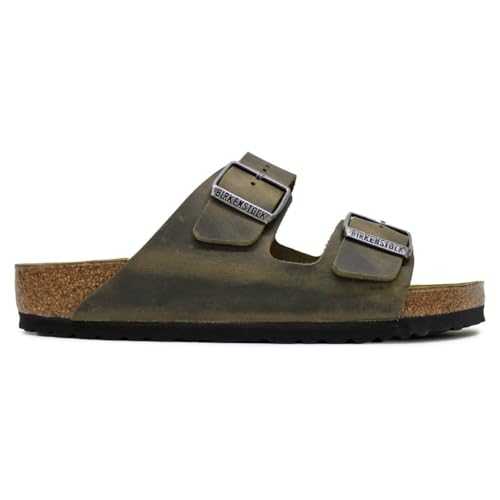 Unisex Arizona BS Oiled Leather Faded Khaki Sandals 7.5 UK