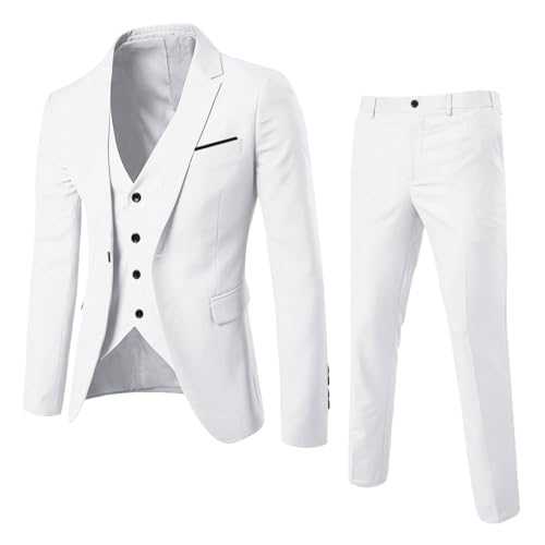Men's Slim fit 3-Piece Suits, Tailored Formal Business Suits, Wedding Groom Tuxedos, Stylish Blazer Jacket with Waistcoat, Versatile Party Suits, Office Professional Attire