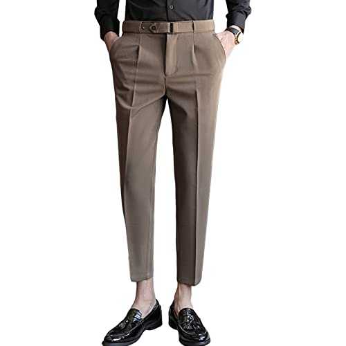 JEShifangjiusu Men's Slim Fit Dress Pant Stretch Dress Pants Slim Fit Skinny Suit Pants Modern Formal Suit Pants Trousers