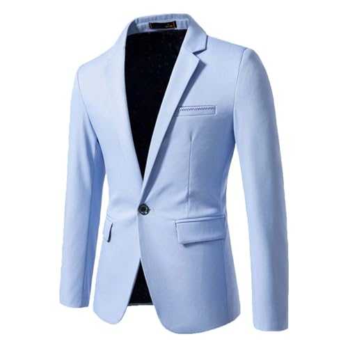 Men's Suits Casual Solid Color Single One Button Business Costume Tuxedo Casual Slim Fit Suit One Button Wedding Party Blazers Casual Simple Versatile Jacket Tops for Men