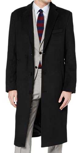 The Platinum Tailor Mens Black Overcoat Wool & Cashmere Warm Winter Mod Cromby Coat Black Lining