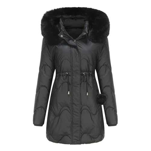 double breasted coat women Longline Padded Puffer Coat Cardigans Quilted Raincoat Hoodies ladies black jackets size 14 plus size parka coat women ladies plus size jackets 22/24